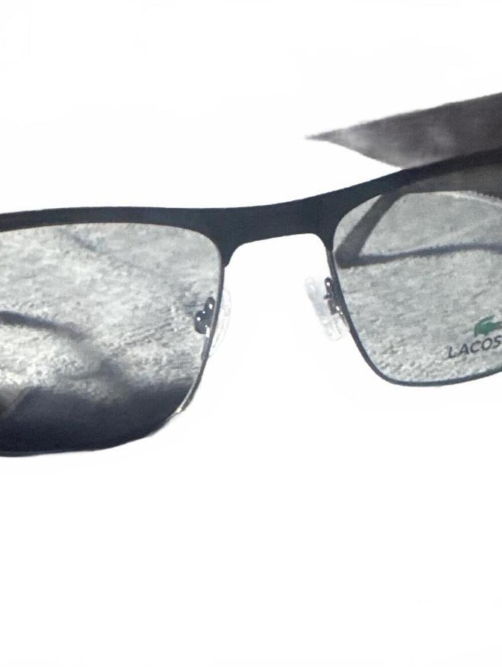Lacoste Men's Black Semi-Rimless Eyeglasses Frames